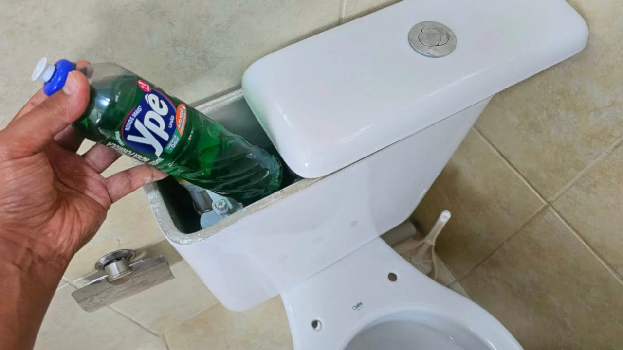 Dejte trochu čisticího prostředku do splachovací nádržky: jednoduchý trik, jak provonět toaletu.