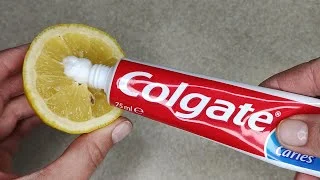 Stačí nanést ZUBNÍ PASTU na CITRON a už nikdy nebudete mít tento problém.